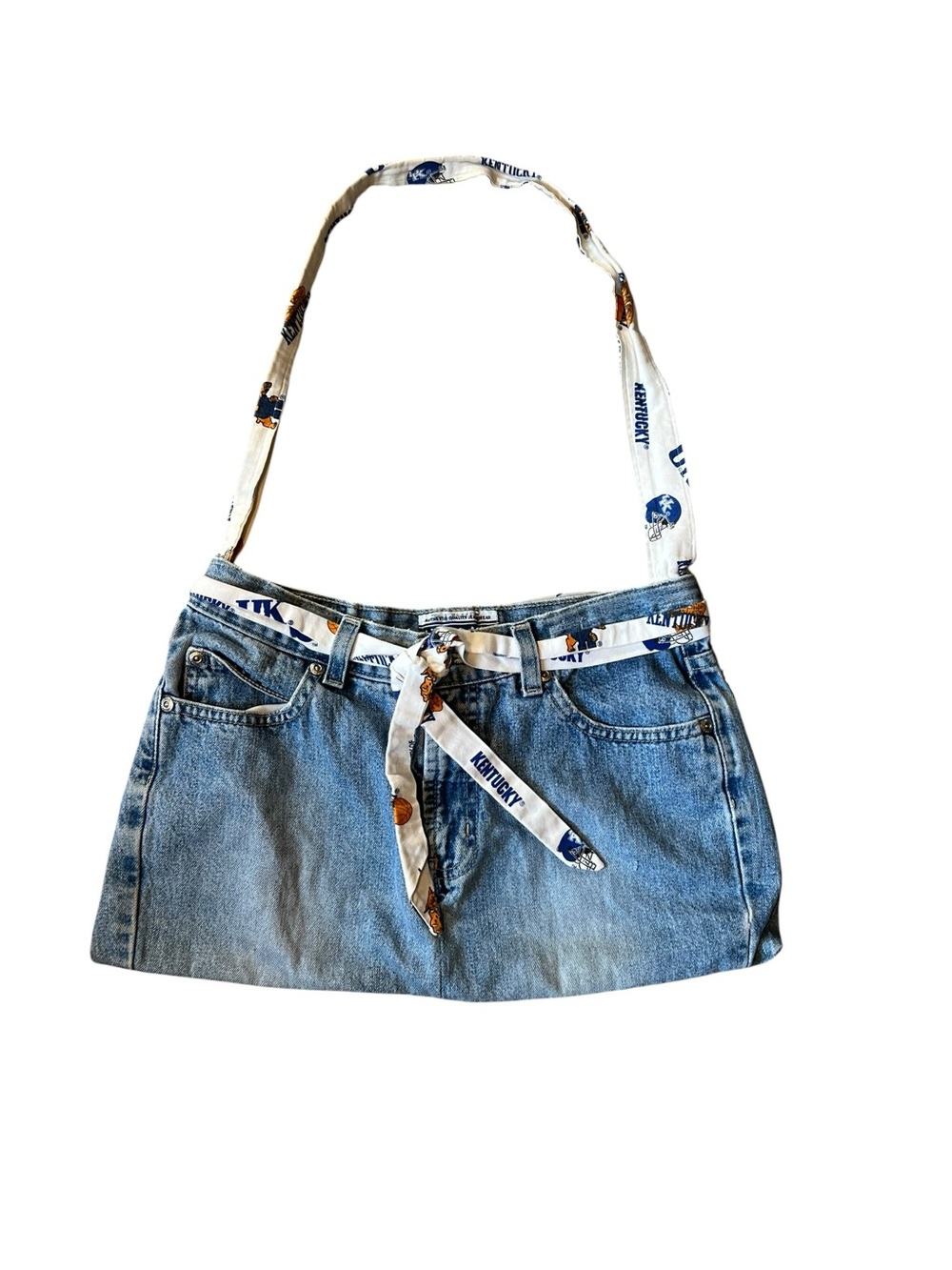 University of Kentucky Wildcats Denim Handmade Upcycled Gameday Purse